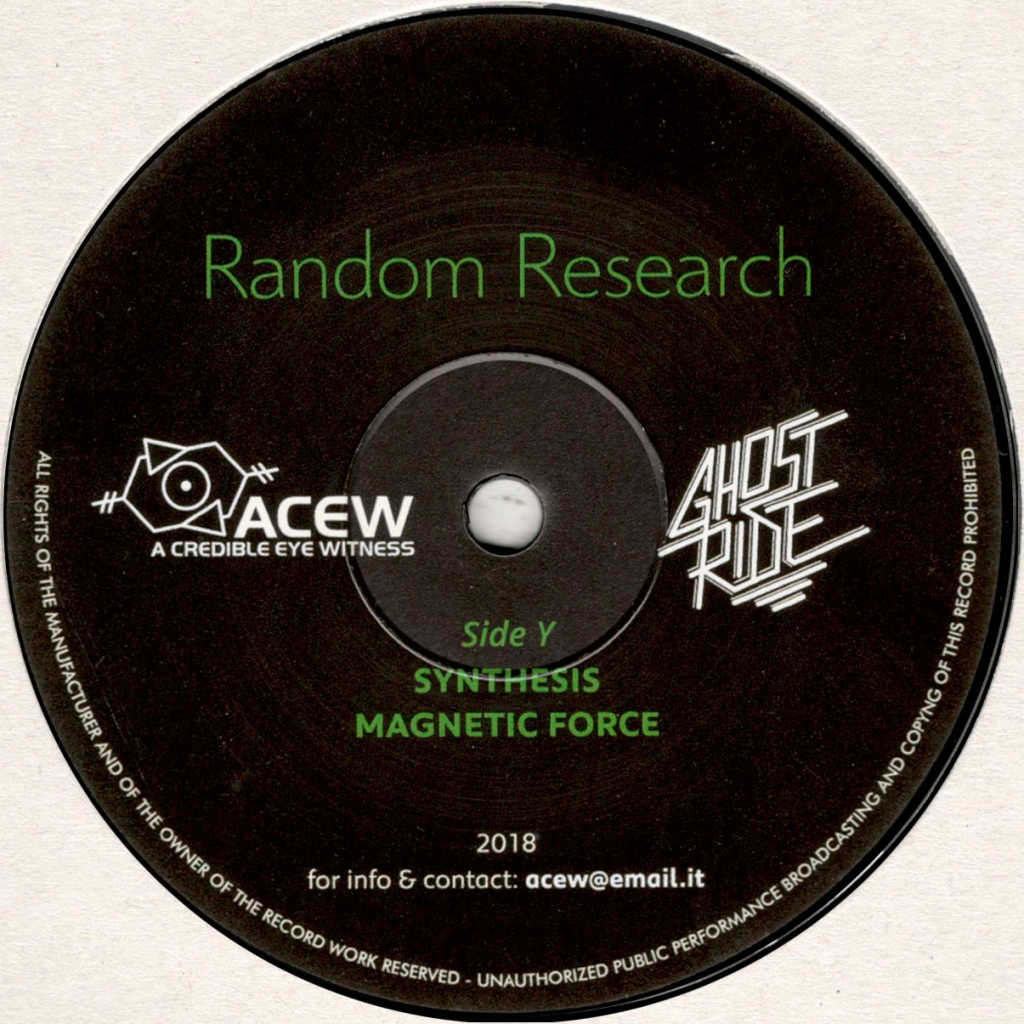 ( ACEW 008 ) A CREDIBLE EYE WITNESS & GHOST RIDE - Random Research (vinyl 12") ACEW